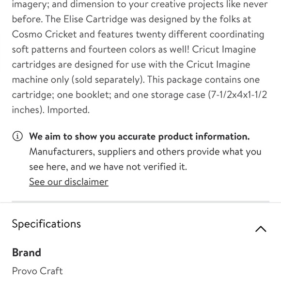 Cricut imagine pattern Elise cartridge - Picture 5 of 5